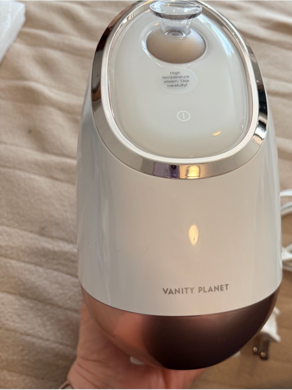 Vanity Planet White & Rose Gold Facial Steamer/Hair steamer